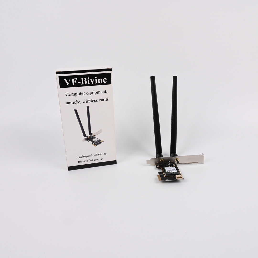 VF-Bivine High-Speed Computer Equipment, Namely, Wireless Cards PCIe WiFi Bluetooth Network Adapter For Desktop PC