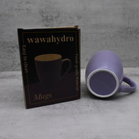 wawahydro Premium Ceramic Mugs: Elegant Purple Drum-Shaped Design for Coffee and Tea Enthusiasts
