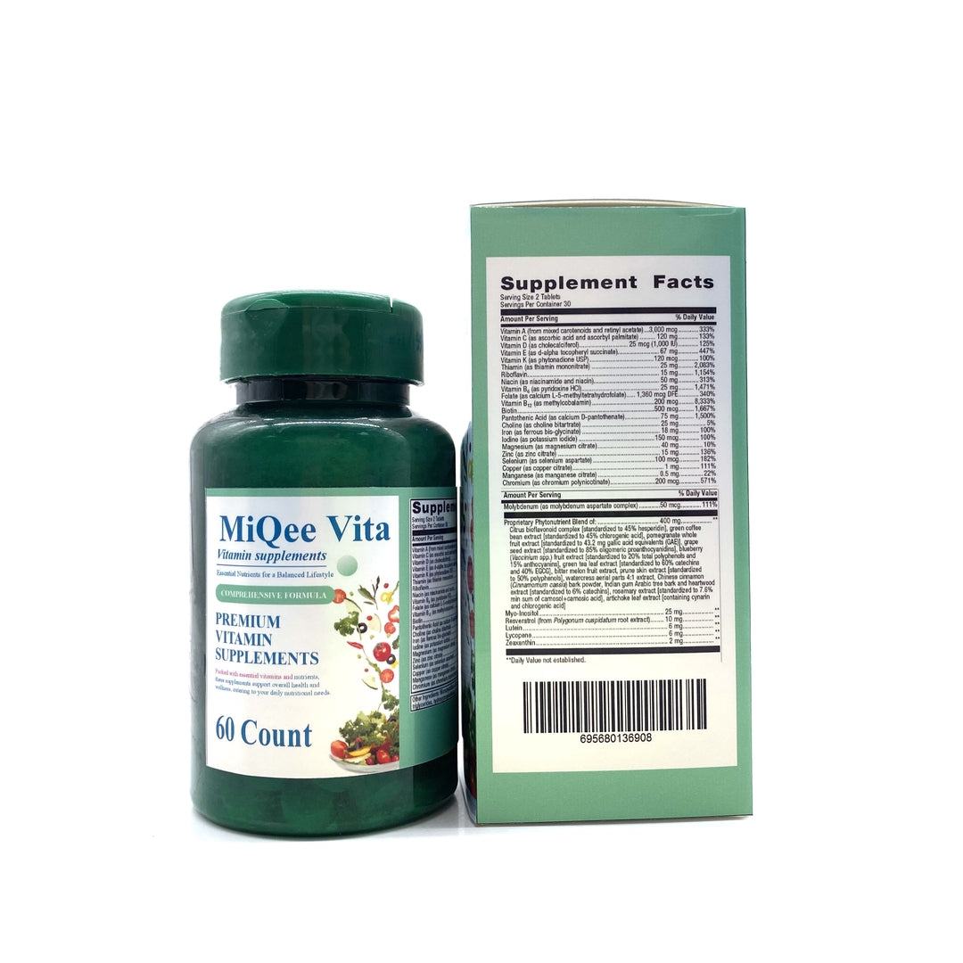 MiQee Vita Vitamin supplements-Essential Daily Nutrition Support for Overall Wellness and Immune Boosting