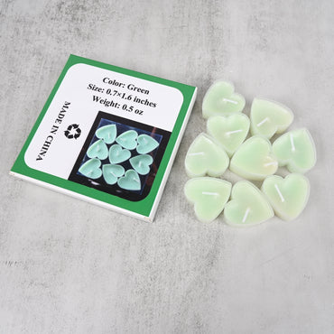 NOTES FOR LATER Heart-Shaped Confession Candles Green Romantic Candle for Gift & Evening Ambiance