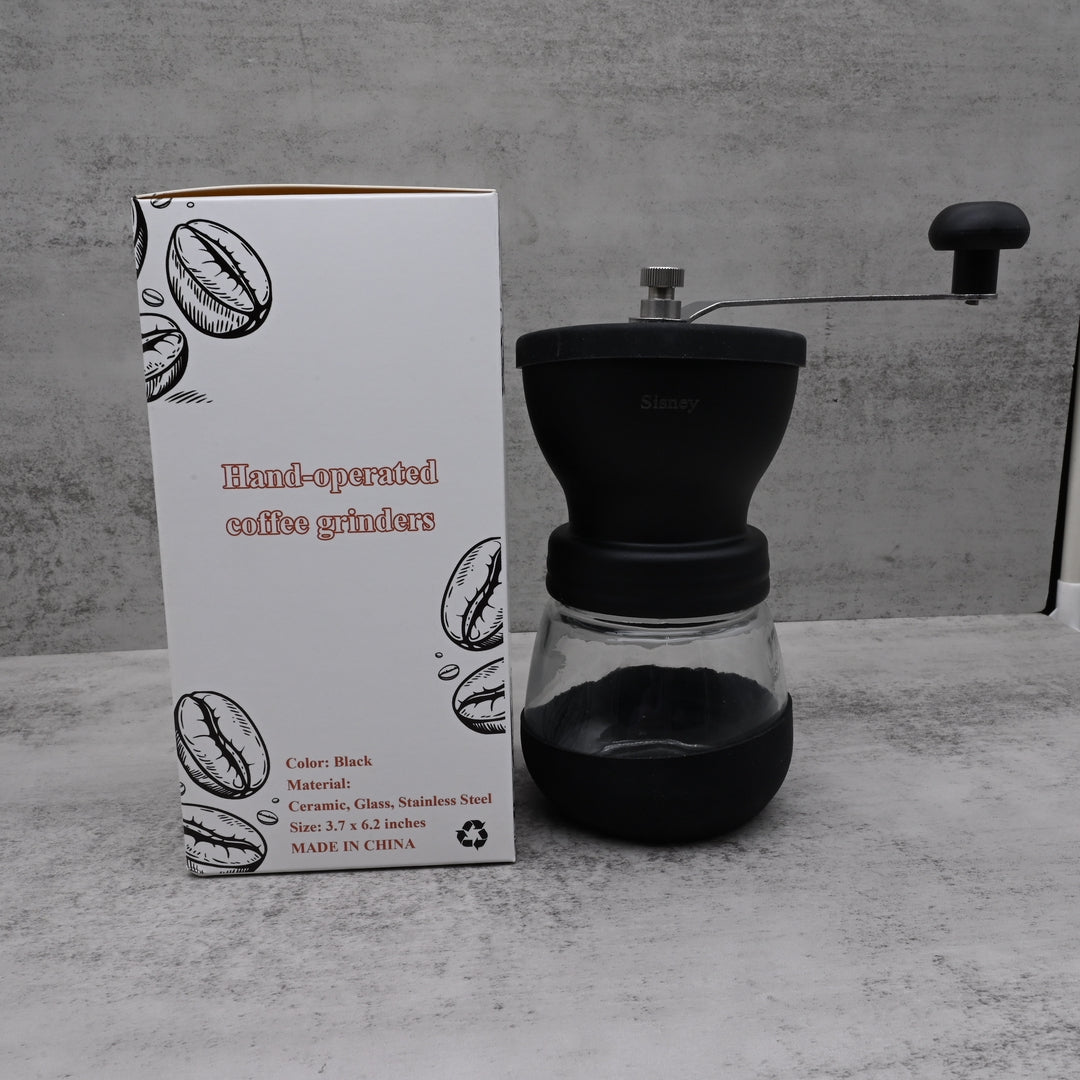 Sisney Premium Hand-Operated Coffee Grinders - Ceramic Burr Manual Coffee Mill with Adjustable Settings