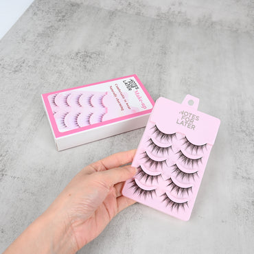 NOTES FOR LATER Daily & Cosplay Make-up Lashes 5 Pairs Small Devil False Eyelashes with Single Fish Line Stem