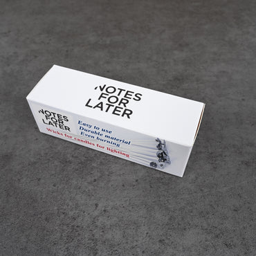 NOTES FOR LATER Premium Candle Wicks for Candle Making High-Quality DIY Candle Wick Set for Clean, Even Burning