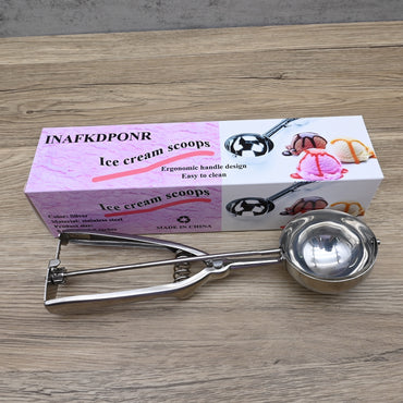 INAFKDPONR Professional Stainless Steel Ice Cream Scoops - Heavy-Duty Dessert Scoops for Home & Commercial Use