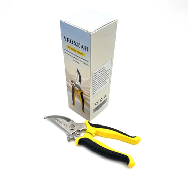 YEOXEAH Pruning shears Plastic Handle Metal Blade Rust Resistant Stainless Steel Sharp Hardened Edge Retention Pruning Shears
