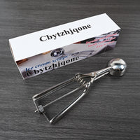 Cbytzhjqone Stainless Steel Ice Cream Scoop Medium Size Durable Scooper for Frozen Treats
