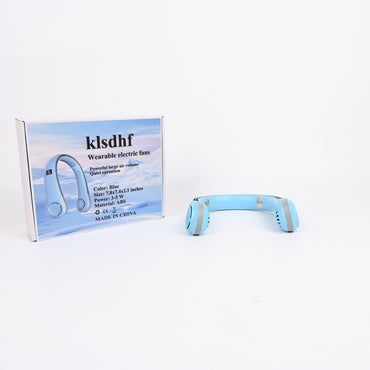 klsdhf Blue Neck Hanging Bladeless Wearable Electric Fans with USB Charging