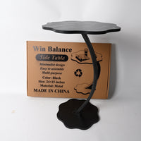 Win Balance Metal Side Table Cream Themed Minimalist End Table for Living Room Bedroom