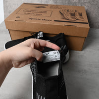 "D" Design Men's Black Breathable Sports Shoes Soft Sole Lightweight Casual Sneakers for Daily Wear