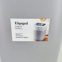 Elqoged Stylish Square Trash Can Gray Durable Plastic Design, Compact Size for Home and Office Use