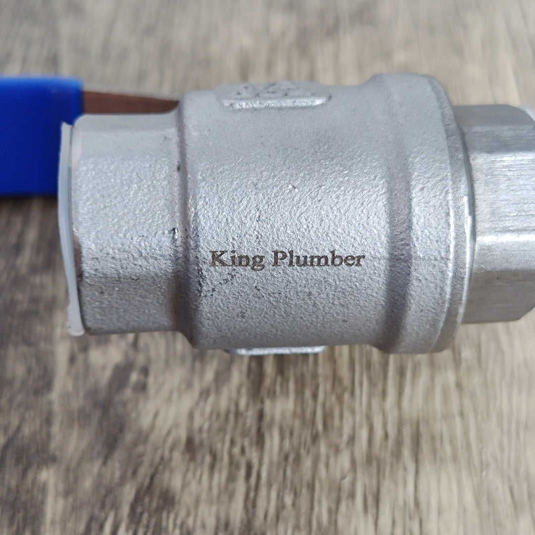 King Plumber High-Quality 304 Stainless Steel Water-pipe valves of metal - DN15, Blue and Silver