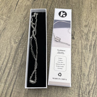 Elegant Silver 925 Necklace Pendant with Modern Design – 23.6 Inches for Daily Wear or Special Occasions