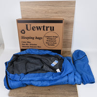 Uewtru Blue Portable Sleeping Bag Weather-Resistant Compact Camping Sleeping Bag for Outdoor Adventures