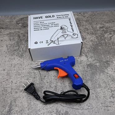HAVE GOLD Hot Melt Glue Guns 20 Watt Corded Electric Blue High Strength Bonding Quick Heat