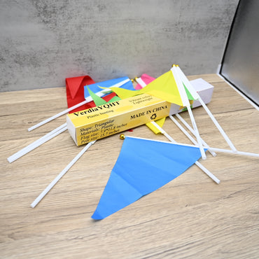 VerdiaYQHT Handheld Triangle Plastic Bunting Small Colorful Flags For Celebrations And Cheering Events