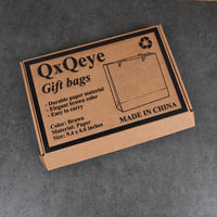 QxQeye Elegant Brown Paper Gift Bags Durable Kraft Gift Bags with Handles for Parties, Birthdays & Holidays