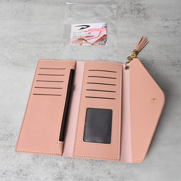 图标 Pink Purse for Women Trendy Lightweight Compact Wallet for Daily Use