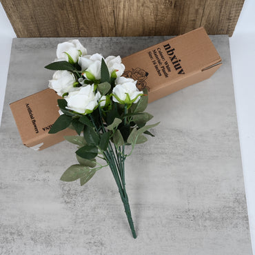 nbxiuv Lifelike Silk Artificial Flowers Bouquet No Maintenance Decorative Artificial Flowers for Home