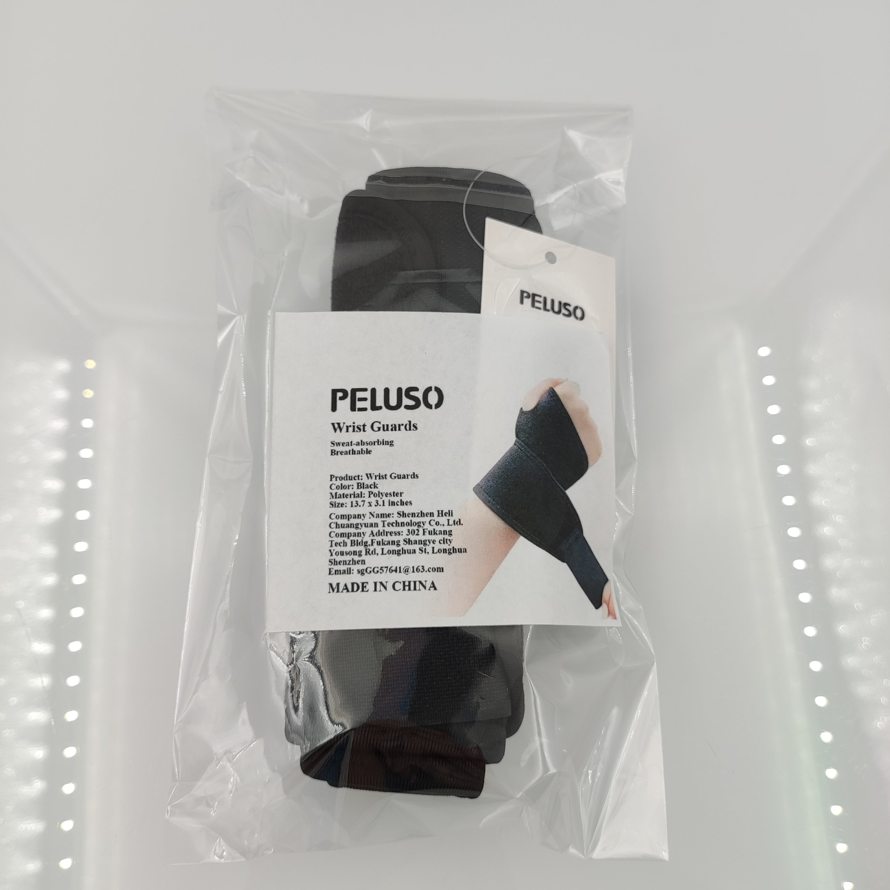 PELUSO Wrist guards for athletic use Black