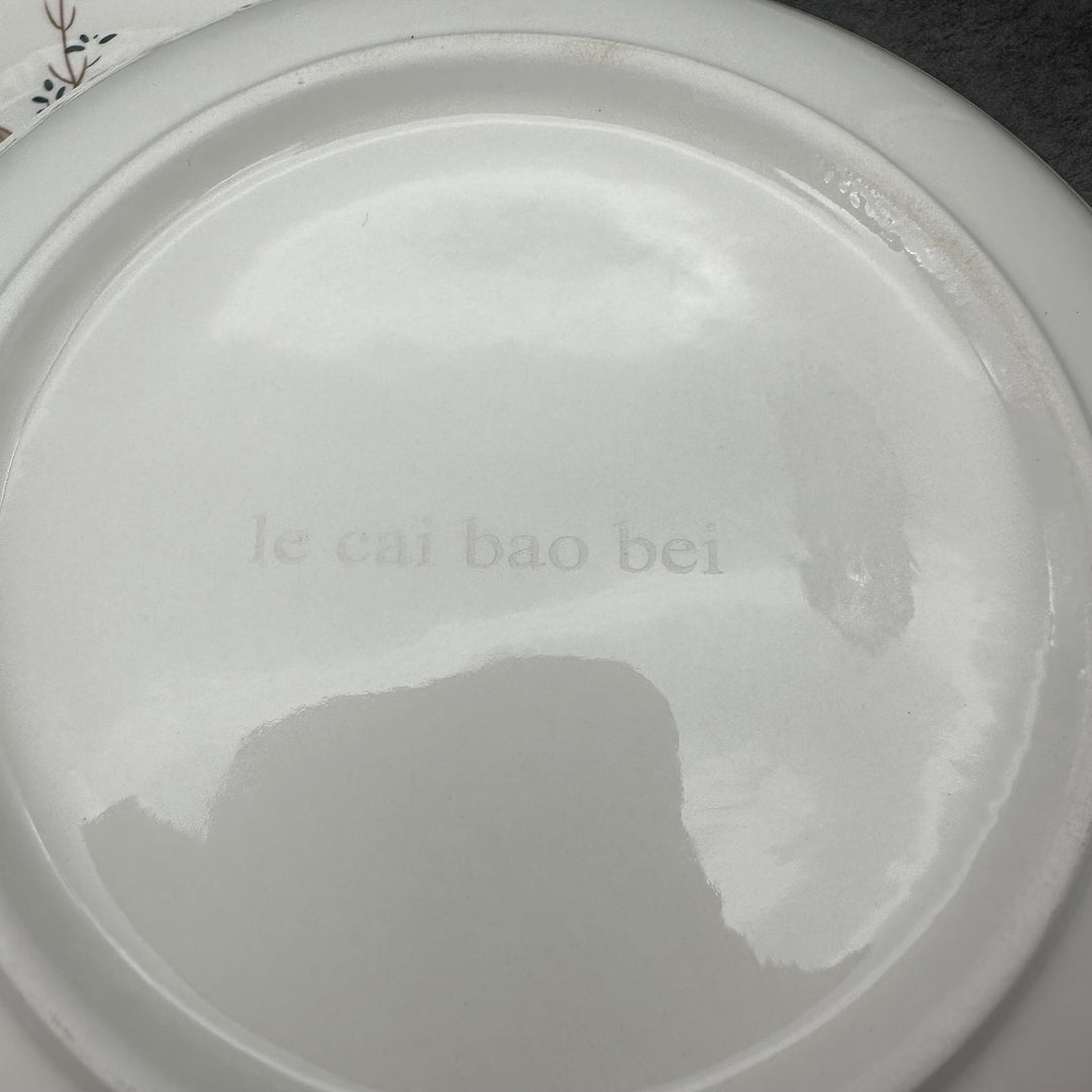 le cai bao bei Elegant White Ceramic Dishware Collection Premium Dining Plates Set For Modern Home Kitchen