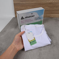 AZ ANZOO Classic White Cotton T‑Shirt – Short‑Sleeve Crewneck Tee Soft & Breathable Everyday Wear
