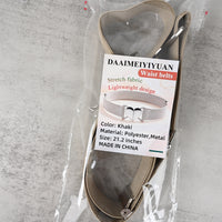 DAAIMEIYIYUAN Stylish Elastic Waist Belt - Polyester & Straw Fabric, Easy Care Dry Clean
