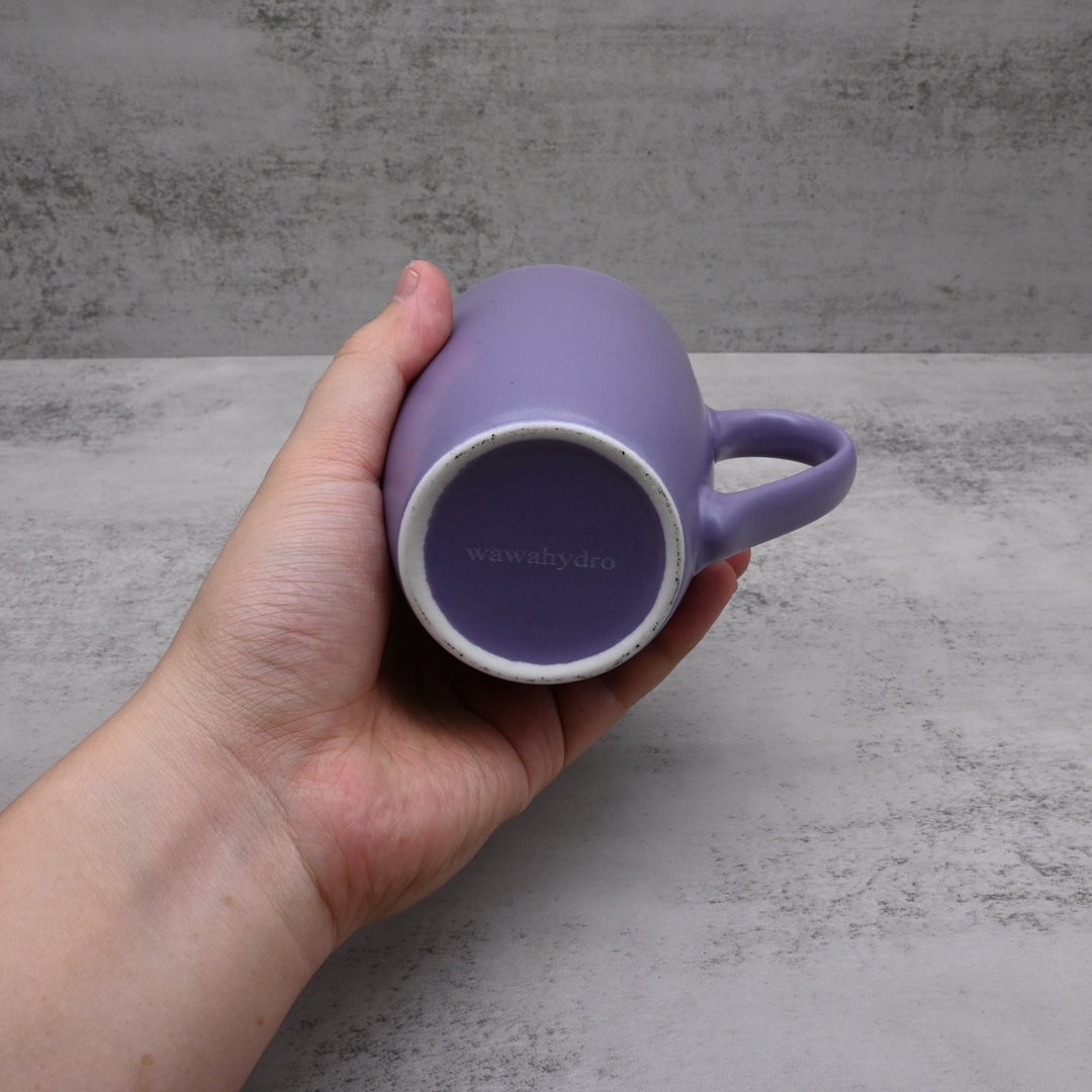 wawahydro Premium Ceramic Mugs: Elegant Purple Drum-Shaped Design for Coffee and Tea Enthusiasts