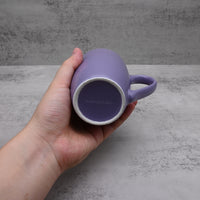 wawahydro Premium Ceramic Mugs: Elegant Purple Drum-Shaped Design for Coffee and Tea Enthusiasts