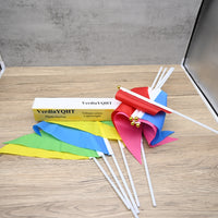 VerdiaYQHT Handheld Triangle Plastic Bunting Small Colorful Flags For Celebrations And Cheering Events