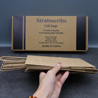 Stratoscribe Gift Bags Premium Quality Paper Present Bags Bulk Pack Elegant Design for Birthday Wedding Party Holiday Christmas Gift Giving All Occasions