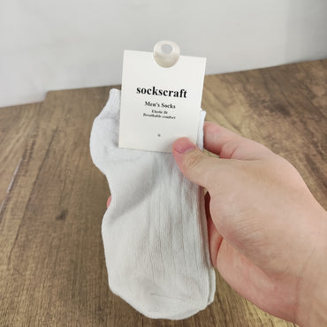 sockscraft Men's Cotton Summer Socks - White