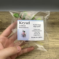 Kryxel Soft Rustic Floral Brooch Pin: Handcrafted Artificial Boutonnieres for Elegance