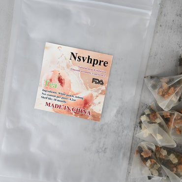 Nsvhpre Peach Oolong Tea Natural Flavored Loose Leaf Tea Bags for Hot or Iced Brew, Refreshing Fruity Blend