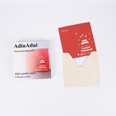 AdiuAdui Printed Birthday Greeting Cards with Envelopes for All Ages