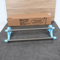 Slxeyiu Blue Bathroom Towel Racks Rust-Resistant Space Saving Towel Holder