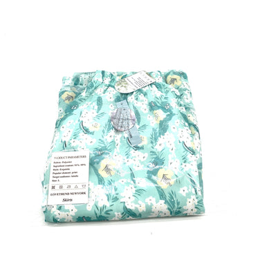 LOVETREND NEWYORK Skirts Green Floral Print 91% To 95% Polyester Exquisite Double Layer Hem Skirts