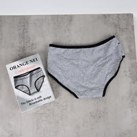 ORANGE NEI Women's Grey Cotton Underwear Soft Breathable Briefs for Everyday Comfort