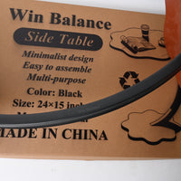 Win Balance Metal Side Table Cream Themed Minimalist End Table for Living Room Bedroom