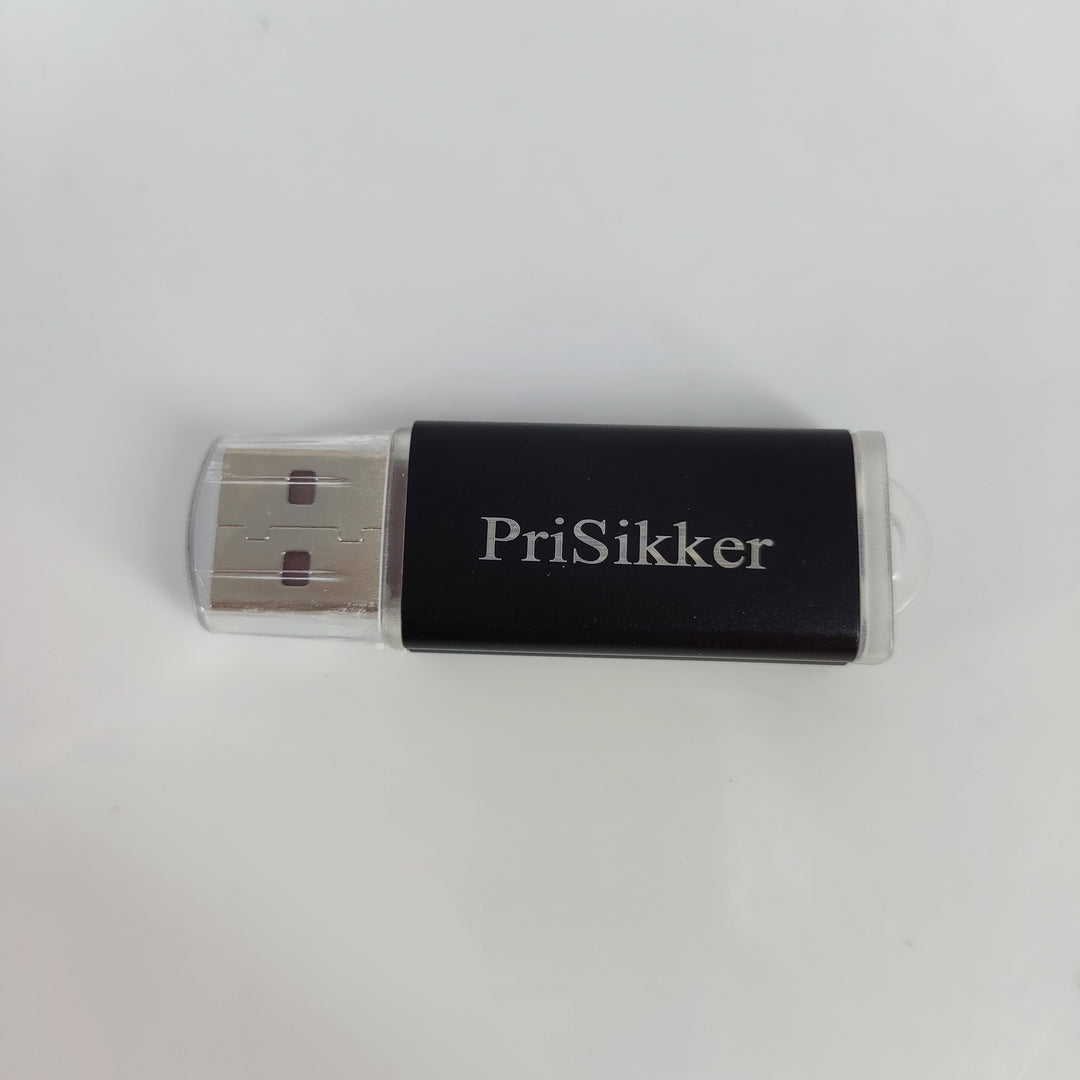 PriSikker Portable USB Memory Card Reader - Sleek U-Shaped Design for Mobile Phones (Black)