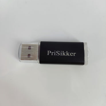 PriSikker Portable USB Memory Card Reader - Sleek U-Shaped Design for Mobile Phones (Black)