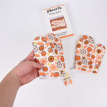 phesrfu Heat Resistant Oven Mitts Kitchen Oven Mitts for Baking & Cooking with Comfortable Grip