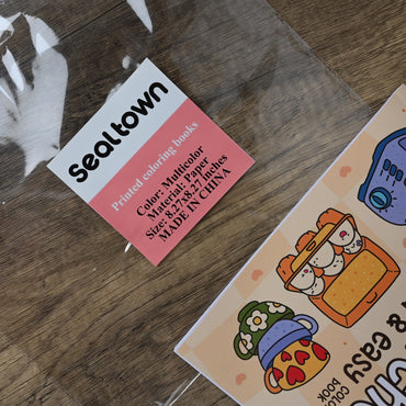 sealtown Printed Coloring Books High Quality Paper Diverse Designs Easy to Color for Relaxation