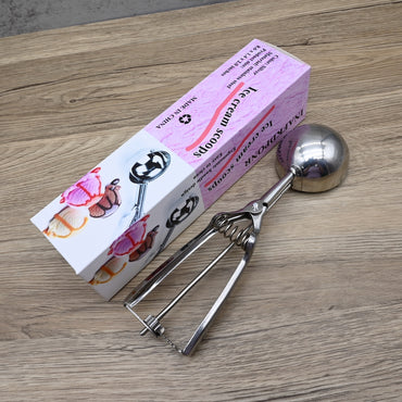 INAFKDPONR Professional Stainless Steel Ice Cream Scoops - Heavy-Duty Dessert Scoops for Home & Commercial Use