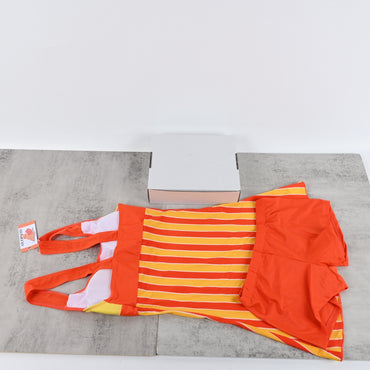 AILEDNEHS Bathing Suits Swimwear Red and Yellow Vibrant Summer Beach Days Stylish Comfortable