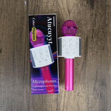 Atucuyyt Professional Wireless Bluetooth Microphones Karaoke Handheld Microphones with Crystal Clear Sound