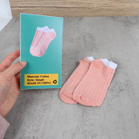 Plkjelp Pink Women's Cotton Ankle Socks Breathable Snug Fit Ankle Socks