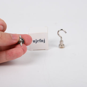 ujrfnj 2-Pack Magnetic Metal Hooks Heavy Duty Magnetic Hooks with Strong Adhesion
