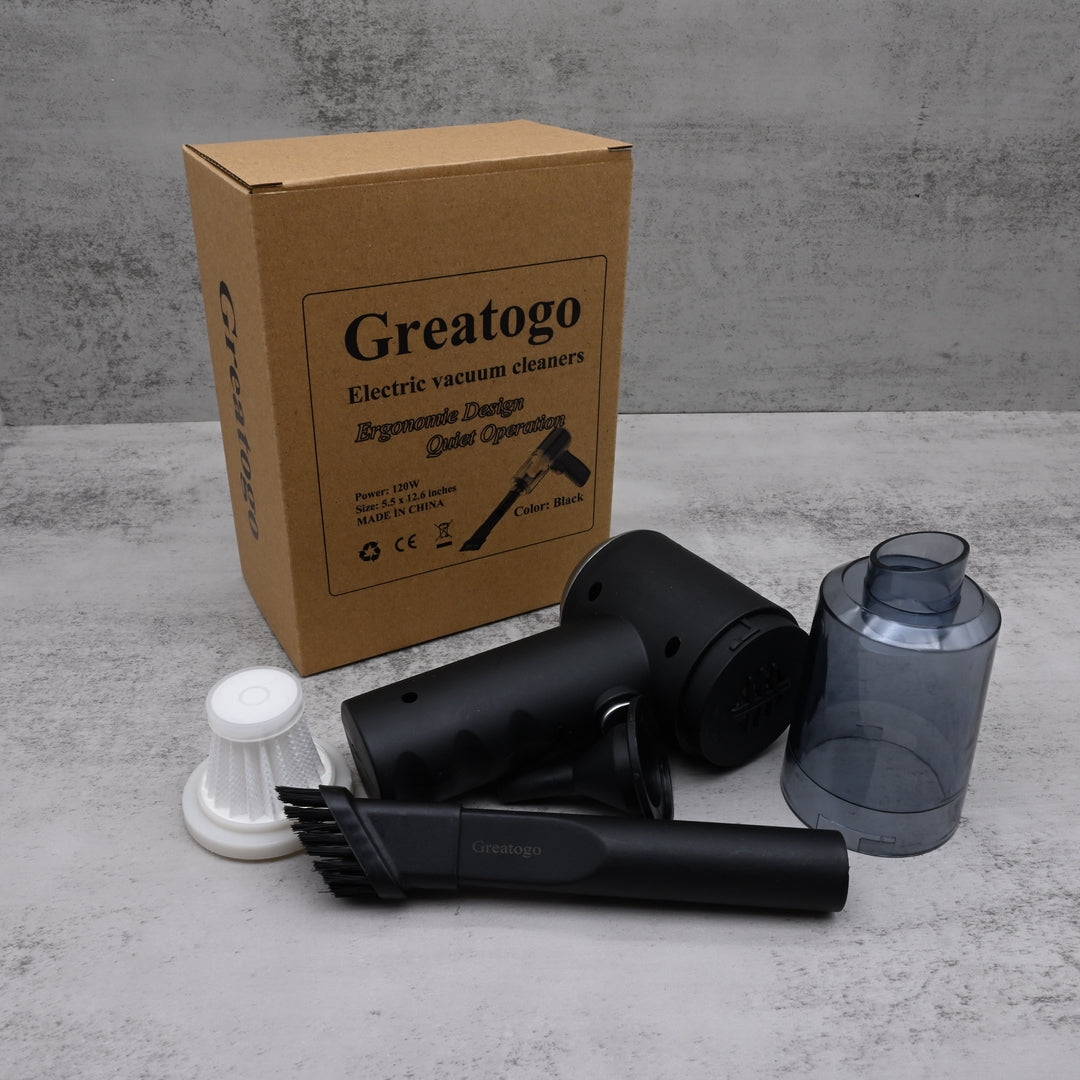 Greatogo Portable Electric Vacuum Cleaners - 25000PA Powerful Handheld Cordless Vacuum with Quick Charge