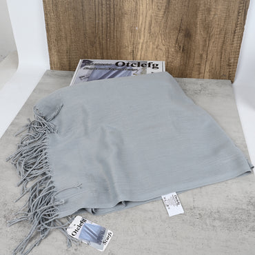 Otclefg Gray Cashmere Scarf Simple Elegant Large Cashmere Scarfs Warm Luxurious Scarfs for Women and Men