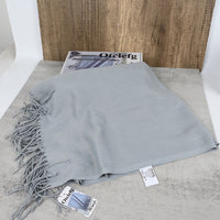 Otclefg Gray Cashmere Scarf Simple Elegant Large Cashmere Scarfs Warm Luxurious Scarfs for Women and Men
